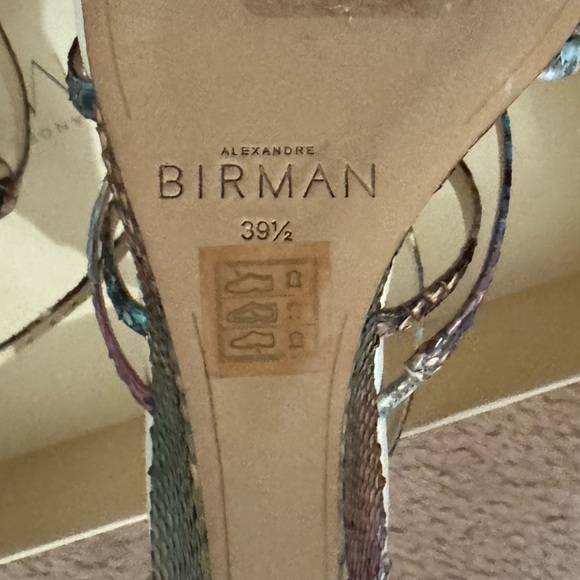 Alexandre Birman Colorful Python Strappy Wedge Sandals - Picture 11 of 13